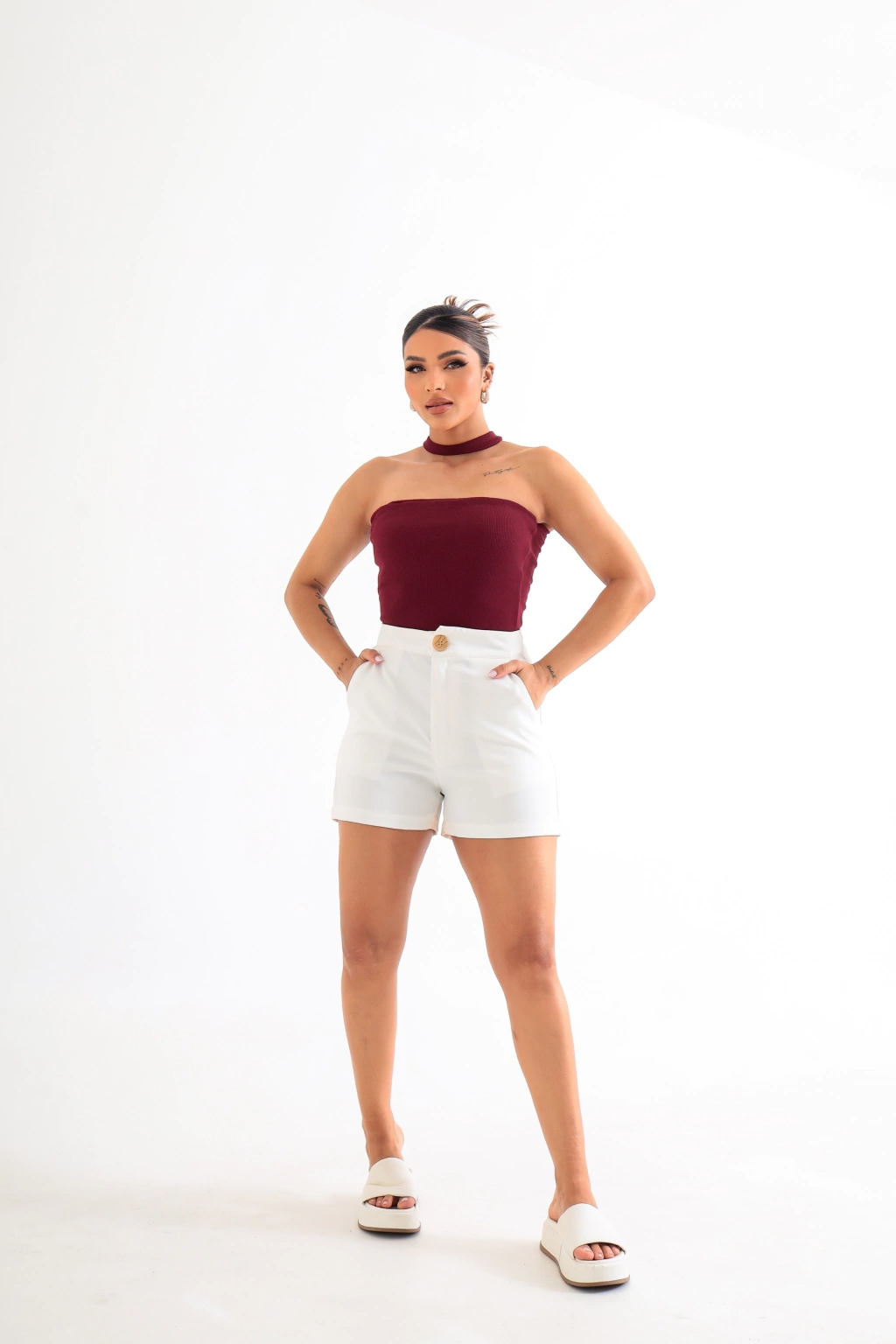 Blusa Tomara que Caia com Choker - BellaCECÍLIA