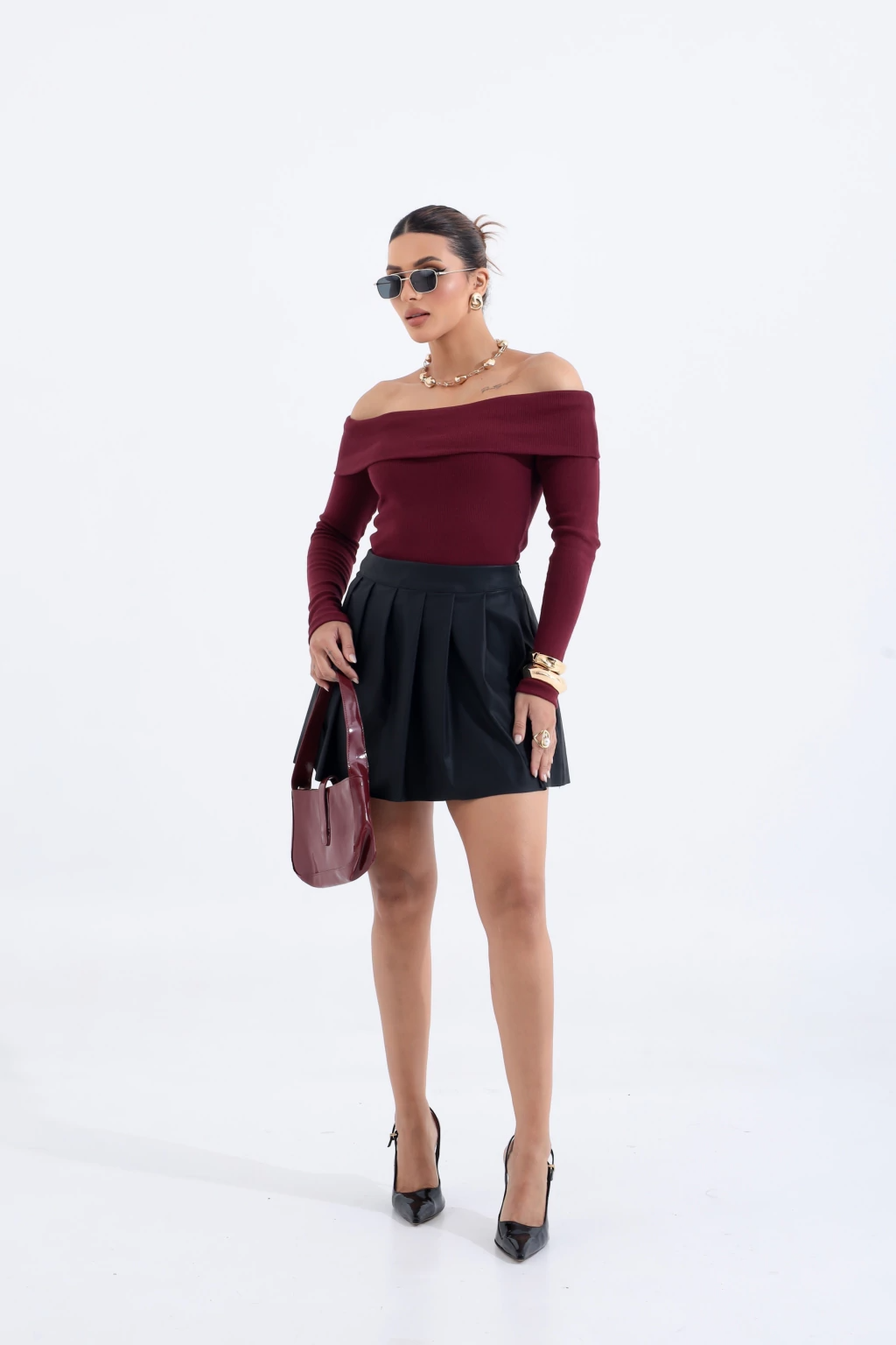 Blusa Bardot Manga Longa - BellaCECÍLIA