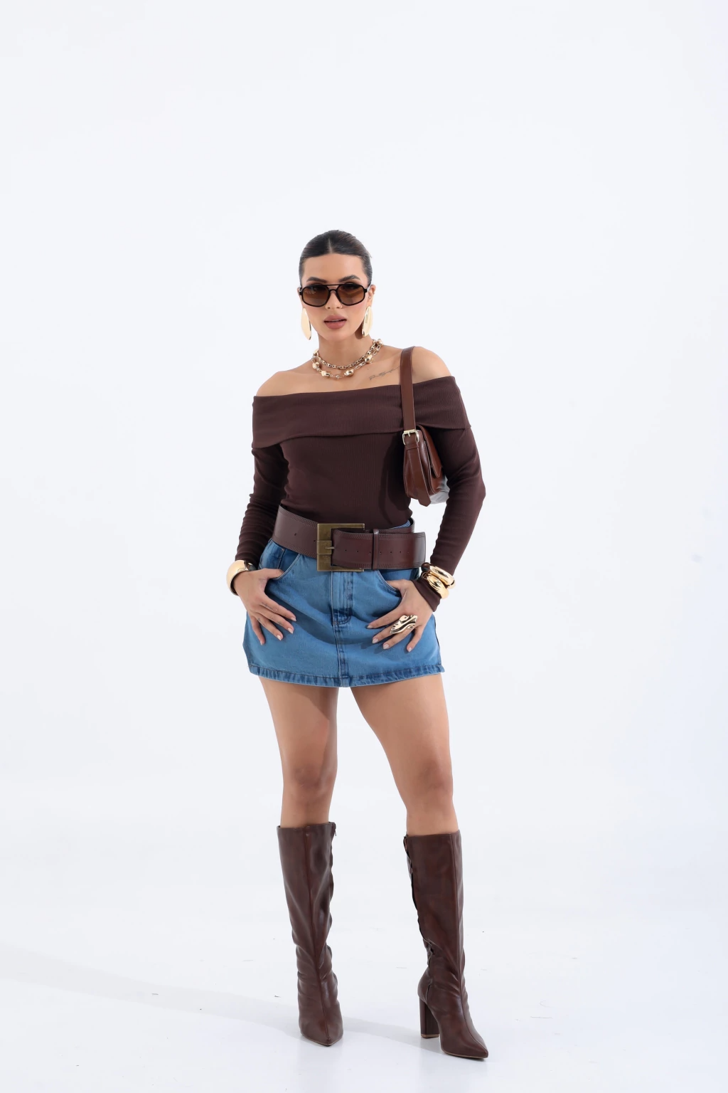 Blusa Bardot Manga Longa - BellaCECÍLIA