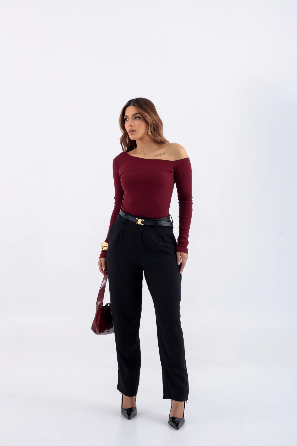 Blusa Ciganinha Ombro a Ombro Manga Longa – BellaCECÍLIA