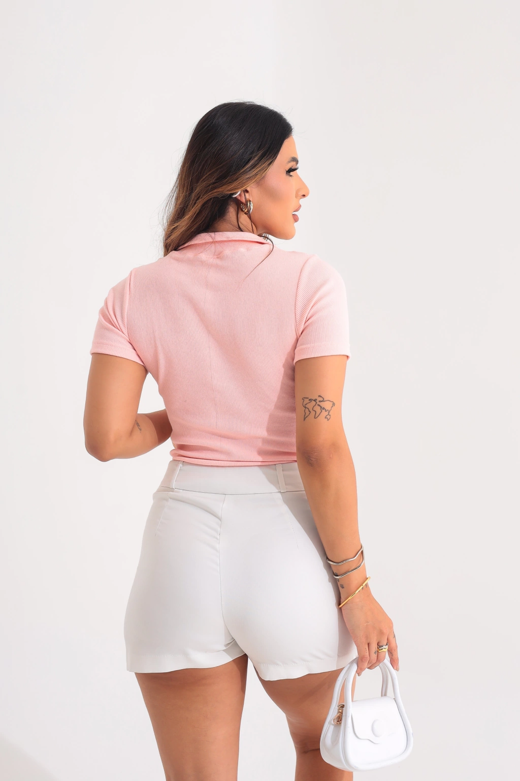 Blusa Polo Básica, Manga Curta - BellaCECÍLIA