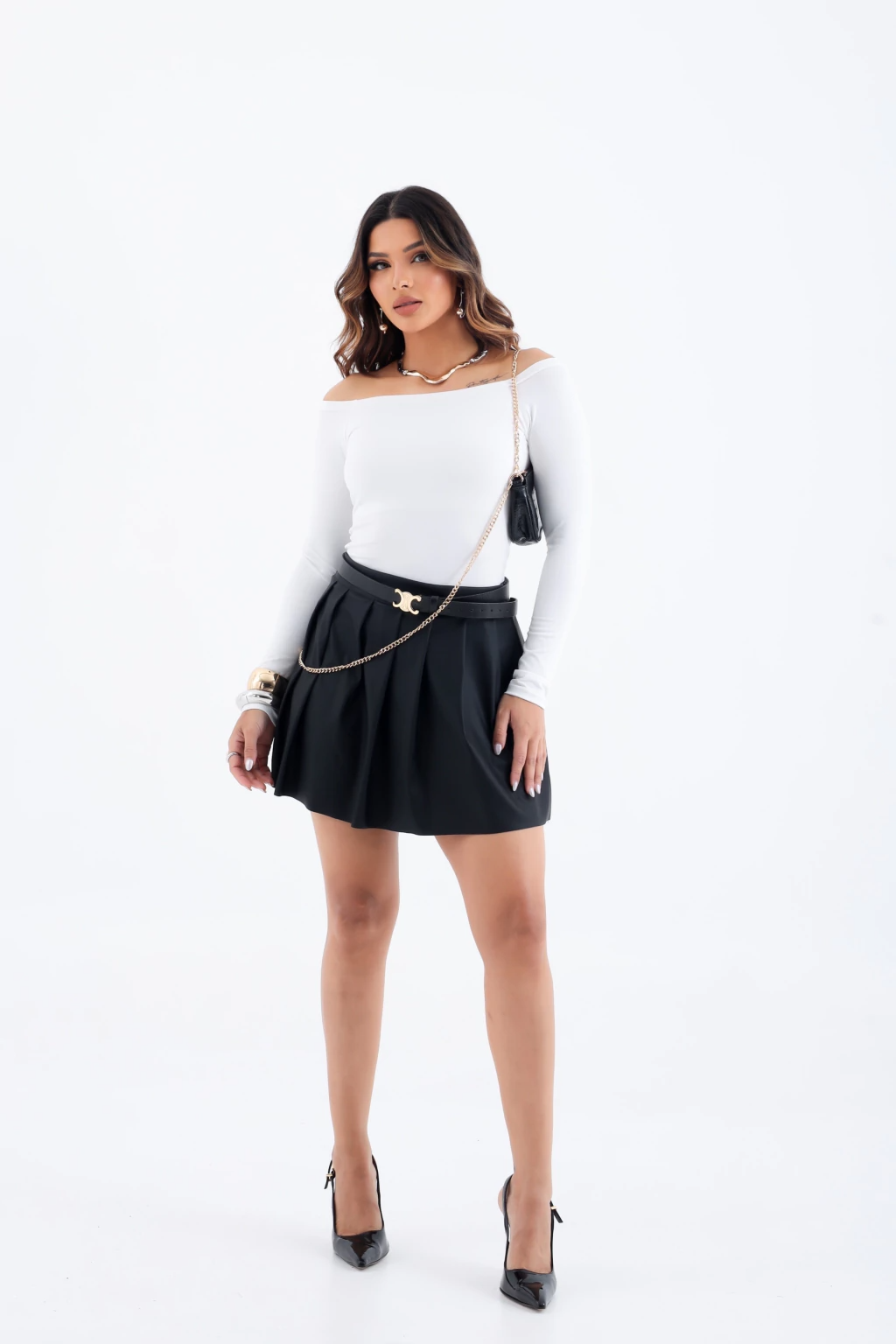Blusa Ombro a Ombro Manga Longa - BellaCECÍLIA