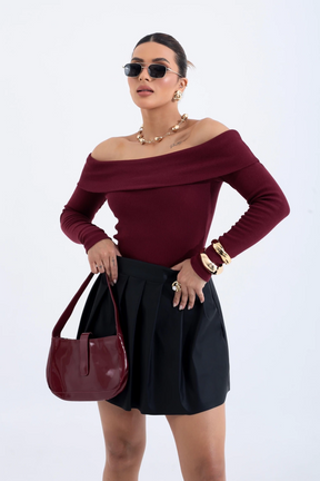 Blusa Bardot Manga Longa - BellaCECÍLIA