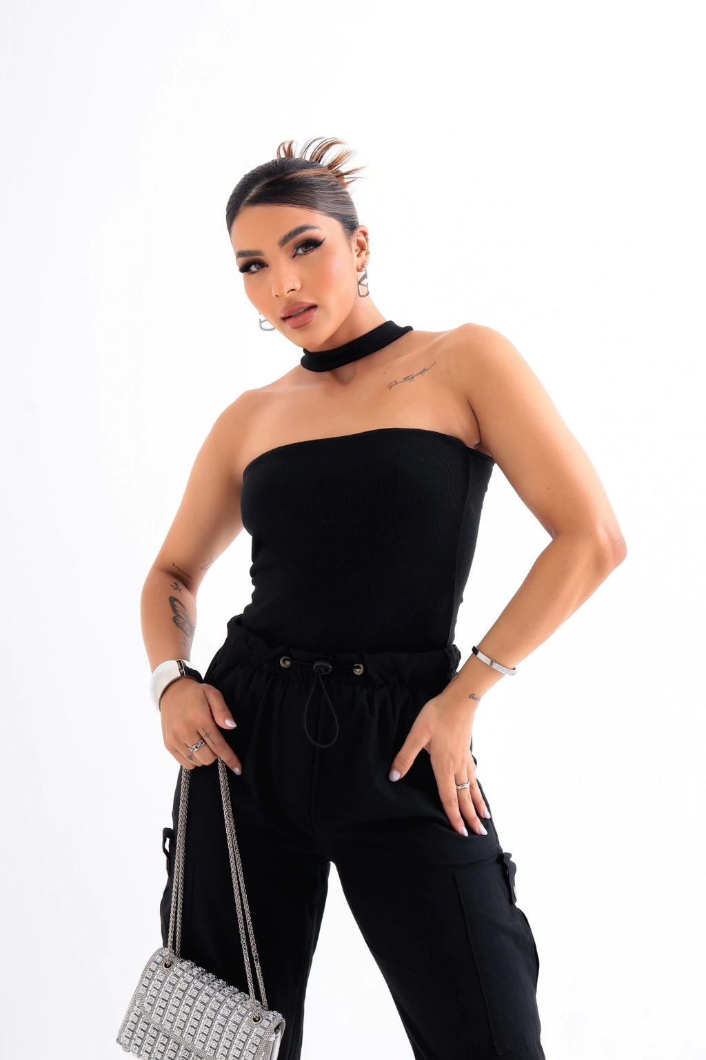 Blusa Tomara que Caia com Choker - BellaCECÍLIA