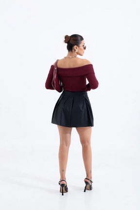 Blusa Bardot Manga Longa - BellaCECÍLIA