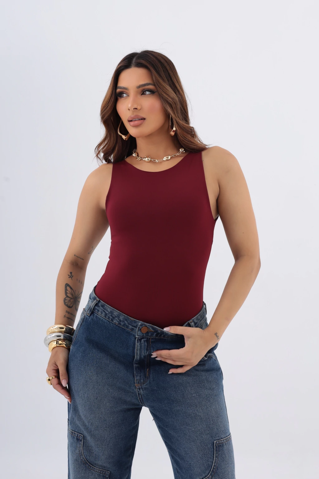 Blusa Regata com Decote nas Costas - BellaCECÍLIA