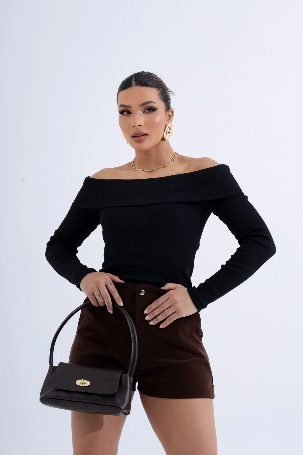 Blusa Bardot Manga Longa - BellaCECÍLIA