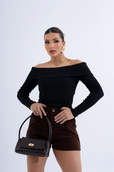 Blusa Bardot Manga Longa - BellaCECÍLIA