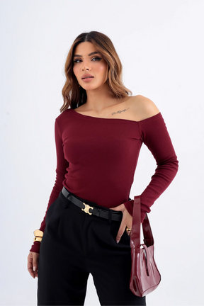 Blusa Ciganinha Ombro a Ombro Manga Longa – BellaCECÍLIA