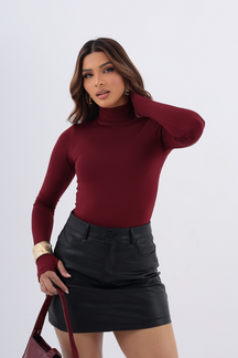 Blusa Gola Alta, Manga Longa e Abertura para o Dedo – BellaCECÍLIA