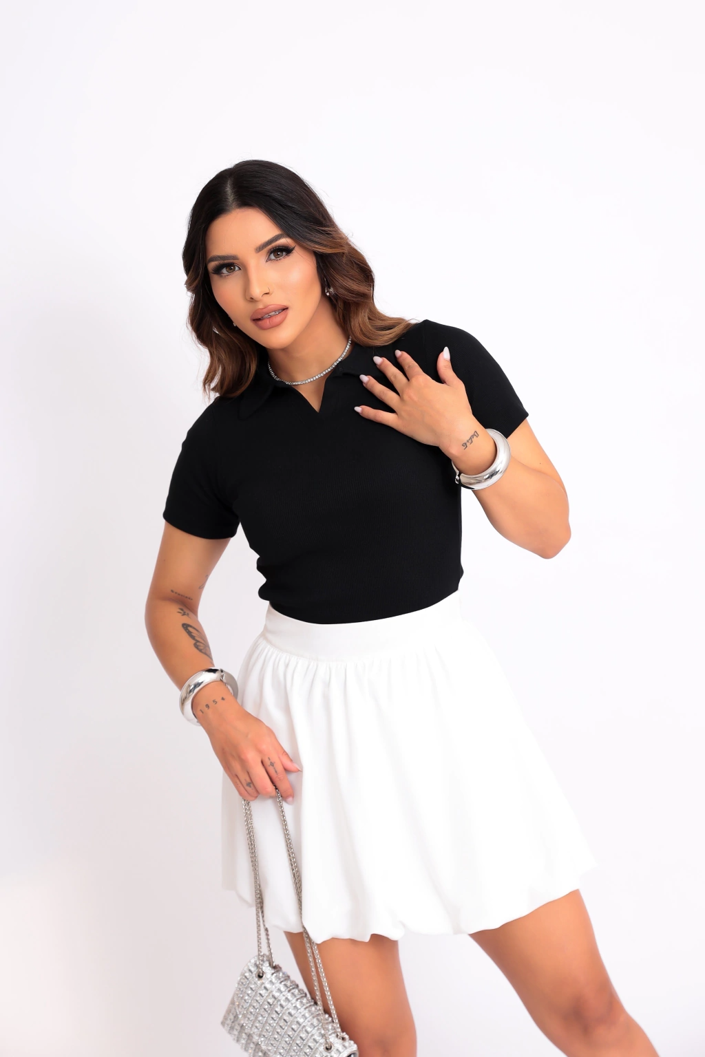 Blusa Polo Básica, Manga Curta - BellaCECÍLIA