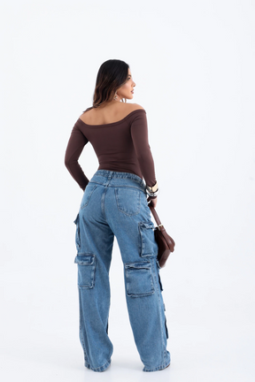 Blusa Ombro a Ombro Manga Longa - BellaCECÍLIA