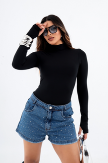 Blusa Gola Alta, Manga Longa e Abertura para o Dedo – BellaCECÍLIA